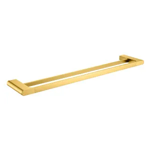 Lina Double Towel Rail 800 Brush Gold by BEAUMONTS, a Towel Rails for sale on Style Sourcebook