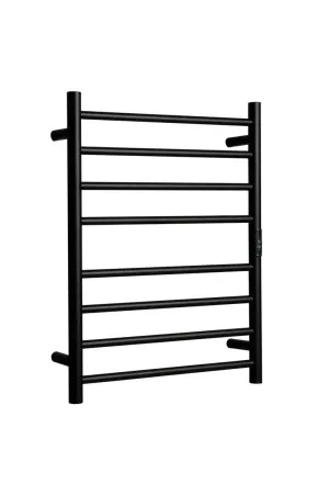 Towel Rail Heated Flat Round 530X700 Matte Black by Hotwire, a Towel Rails for sale on Style Sourcebook