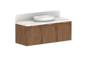 Archie 1350 All-Door Centre Bowl Vanity, Florentine Walnut by ADP, a Vanities for sale on Style Sourcebook