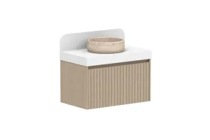 Harper 835 Centre Bowl Vanity, Wall Hung, Coastal Oak by ADP, a Vanities for sale on Style Sourcebook