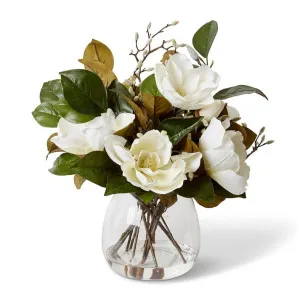 Magnolia Flower & Buds - Alma Vase - 60 x 60 x 65cm by Elme Living, a Plants for sale on Style Sourcebook