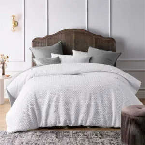 Accessorize Dotty Clip Jacquard White Quilt Cover Set by null, a Quilt Covers for sale on Style Sourcebook