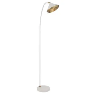 Larson Iron Floor Lamp, White by Telbix, a Floor Lamps for sale on Style Sourcebook