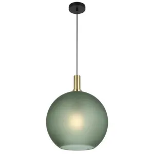 Patino Glass & Iron Pendant Light, Large, Green by Telbix, a Pendant Lighting for sale on Style Sourcebook