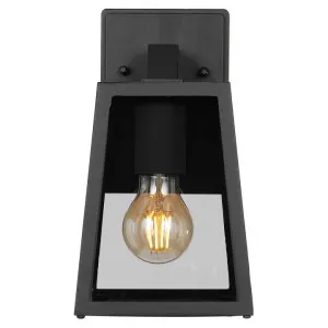 Cosca IP43 Exterior Wall Light, Small, Black / Smoke by Telbix, a Outdoor Lighting for sale on Style Sourcebook