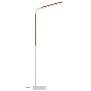 Dumas Wood & Iron LED Floor Lamp, White by Telbix, a Floor Lamps for sale on Style Sourcebook