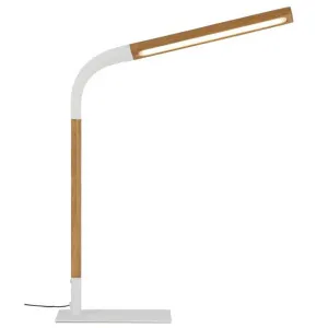 Dumas Wood & Iron LED Desk Lamp, White by Telbix, a Desk Lamps for sale on Style Sourcebook