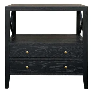 Davos Oak Timber Side Table, Black Oak by Manoir Chene, a Side Table for sale on Style Sourcebook