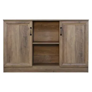 Burkardt 2 Door Credenza Cabinet, 120cm, Rustic Oak by Modish, a Filing Cabinets for sale on Style Sourcebook