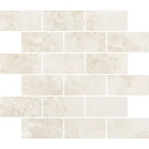 Pompeii Travertine Brick Avorio Silk Tumbled Edge Mosaic Tile by Beaumont Tiles, a Mosaic Tiles for sale on Style Sourcebook