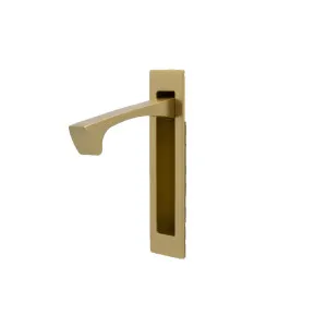 Satin Brass Concealed Sliding Door Edge Pull by Manovella, a Door Hardware for sale on Style Sourcebook