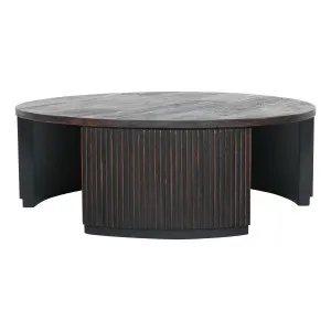 Mecca Round Coffee Table in  Reclaimed Teak Chocolate by OzDesignFurniture, a Coffee Table for sale on Style Sourcebook