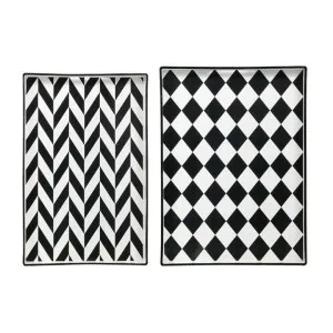 Safferal 2 Piece Patterned Rectangular Tray Set by Diaz Design, a Trays for sale on Style Sourcebook
