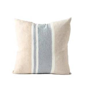 Magnus Linen Cushion - Natural/Blue by Eadie Lifestyle, a Cushions, Decorative Pillows for sale on Style Sourcebook