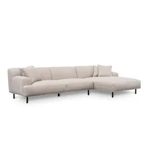 Jasleen 3 Seater Right Chaise Fabric Sofa - Sterling Sand by Interior Secrets - AfterPay Available by Interior Secrets, a Sofas for sale on Style Sourcebook