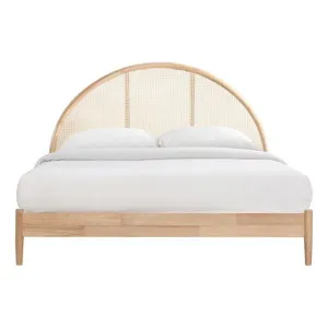 Avery Arch Timber & Rattan Platform Bed, Queen by Room Aura, a Beds & Bed Frames for sale on Style Sourcebook