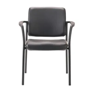 Buro Lindis PU Leather Guest Armchair, Black / Black by Buro Seating, a Chairs for sale on Style Sourcebook