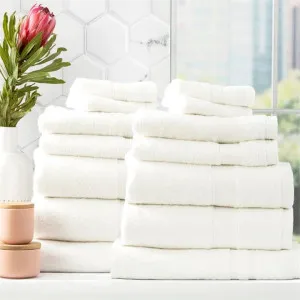 Renee Taylor Stella 14 Piece White Towel Pack by null, a Towels & Washcloths for sale on Style Sourcebook