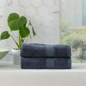 Renee Taylor Stella 2 Pack Indigo Bath Sheet by null, a Towels & Washcloths for sale on Style Sourcebook