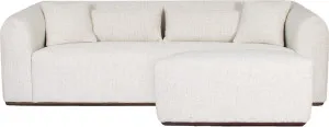 Mitchell Sofa with Ottoman Vanilla by Tallira Furniture, a Sofas for sale on Style Sourcebook