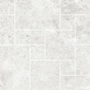 Tundra French Pattern Ash HiLite Silk Mosaic Tile by Beaumont Tiles, a Mosaic Tiles for sale on Style Sourcebook