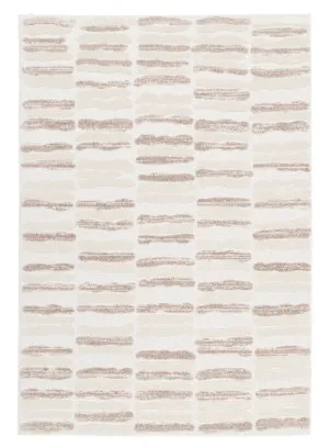 Luiza Ivory and Beige Abstract Striped Rug by Miss Amara, a Other Rugs for sale on Style Sourcebook