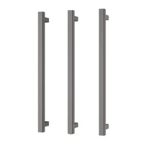 Heated Triple Towel Rail Square 600mm In Brushed Carbon By Phoenix by PHOENIX, a Towel Rails for sale on Style Sourcebook