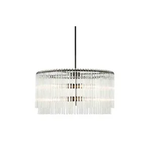 Zara Crystal Pendant - Round Black by CAFE Lighting & Living, a Pendant Lighting for sale on Style Sourcebook