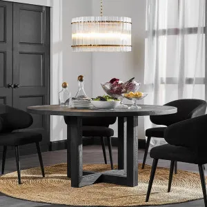London Round Dining Table - Black 1.5m by CAFE Lighting & Living, a Dining Tables for sale on Style Sourcebook