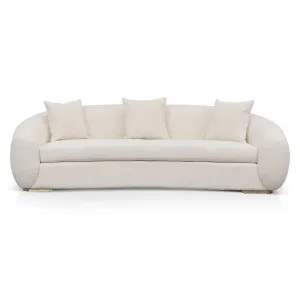Shelly 3 Seater Sofa - Ivory White Boucle by Calibre Furniture, a Sofas for sale on Style Sourcebook