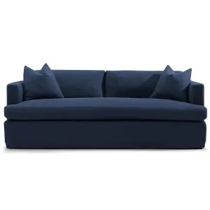 Birkshire 3 Seater Slip Cover Sofa - Navy Linen by CAFE Lighting & Living, a Sofas for sale on Style Sourcebook