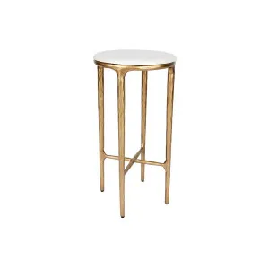 Heston Petite Marble Side Table - Brass by CAFE Lighting & Living, a Side Table for sale on Style Sourcebook