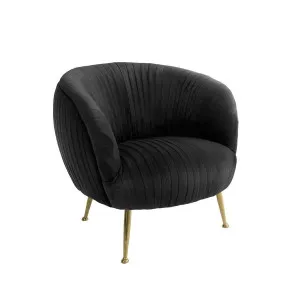 Paris Velvet Armchair - Black by Darcy & Duke, a Chairs for sale on Style Sourcebook