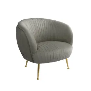 Paris Velvet Armchair - Charcoal by Darcy & Duke, a Chairs for sale on Style Sourcebook