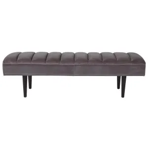 Central Park Velvet Ottoman - Charcoal by CAFE Lighting & Living, a Ottomans for sale on Style Sourcebook