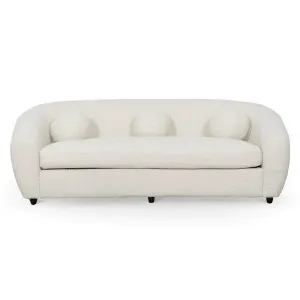 Chelsea 3 Seater Sofa - Ivory White Boucle by Calibre Furniture, a Sofas for sale on Style Sourcebook