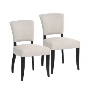 Chelsea Dining Chair Set of 2 - Natural Linen by CAFE Lighting & Living, a Dining Chairs for sale on Style Sourcebook