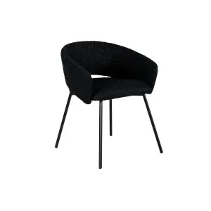 Coco Dining Chair - Black Boucle by CAFE Lighting & Living, a Dining Chairs for sale on Style Sourcebook