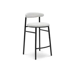 Rita White Boucle Bar Stool (Set of 2) by Calibre Furniture, a Bar Stools for sale on Style Sourcebook