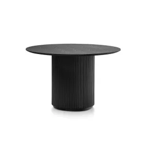 Hunter Designer Round Dining Table 1.2m - Black by Calibre Furniture, a Dining Tables for sale on Style Sourcebook