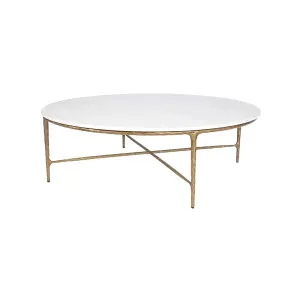 Heston Marble Coffee Table - Brass by CAFE Lighting & Living, a Coffee Table for sale on Style Sourcebook