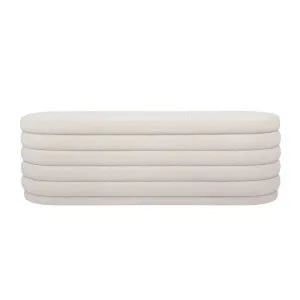 Demi Storage Bench Ottoman - White Boucle by CAFE Lighting & Living, a Ottomans for sale on Style Sourcebook