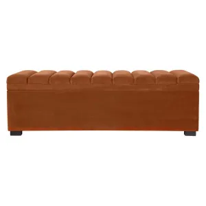 Soho Storage Bench Ottoman - Caramel Velvet by CAFE Lighting & Living, a Ottomans for sale on Style Sourcebook