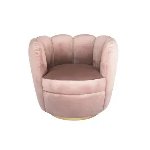 Soho Velvet Swivel Armchair - Rose Water by Darcy & Duke, a Chairs for sale on Style Sourcebook