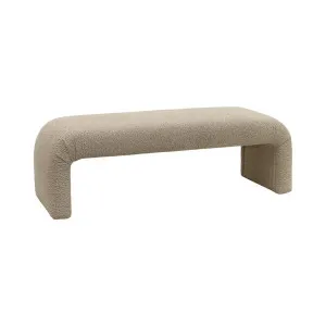 The Curve Bench Ottoman - Latte Shearling by CAFE Lighting & Living, a Ottomans for sale on Style Sourcebook