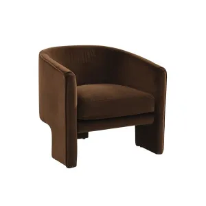 Koko Occasional Chair - Dark Chocolate Velvet by CAFE Lighting & Living, a Chairs for sale on Style Sourcebook