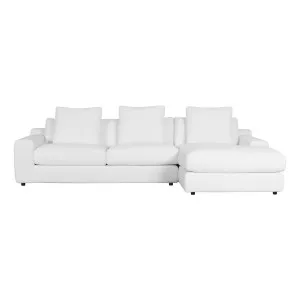 Raven 3 Seater Sofa + Chaise RHF in Optic Snow by OzDesignFurniture, a Sofas for sale on Style Sourcebook