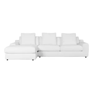 Raven 3 Seater + Chaise LHF in Optic Snow by OzDesignFurniture, a Sofas for sale on Style Sourcebook