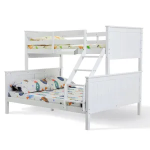 KINGSTON SLUMBER Bunk Bed Frame Modular Single White Wood Kids Double Deck Twin by Kid Topia, a Kids Beds & Bunks for sale on Style Sourcebook