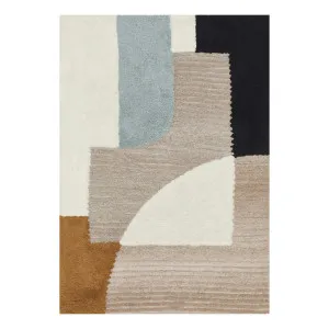 Summit Elroy Rug 155x225cm in Cream/Beige/Black by OzDesignFurniture, a Contemporary Rugs for sale on Style Sourcebook